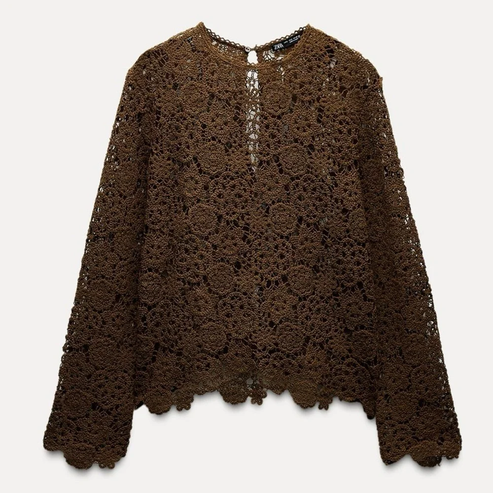 NEW ZARA CROCHET SUMMER/VACATION KNIT TOP SIZE S